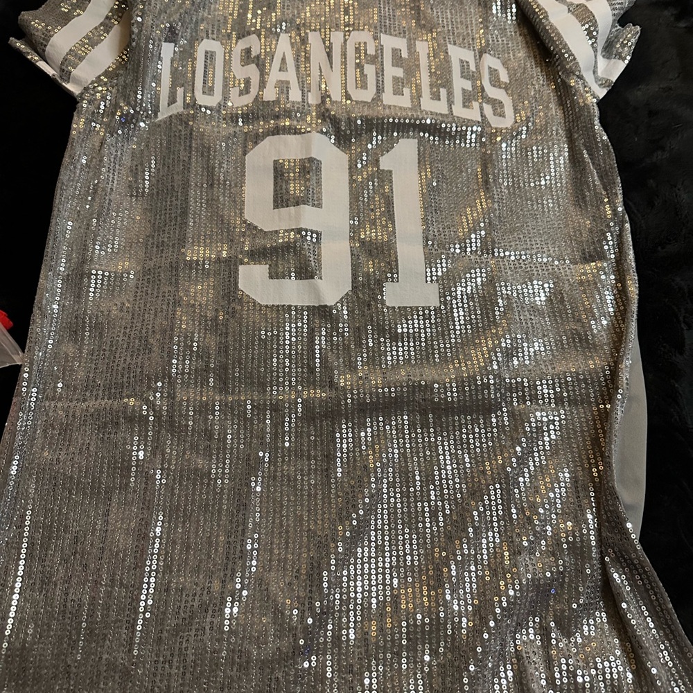 Silver Sequin Kids Top